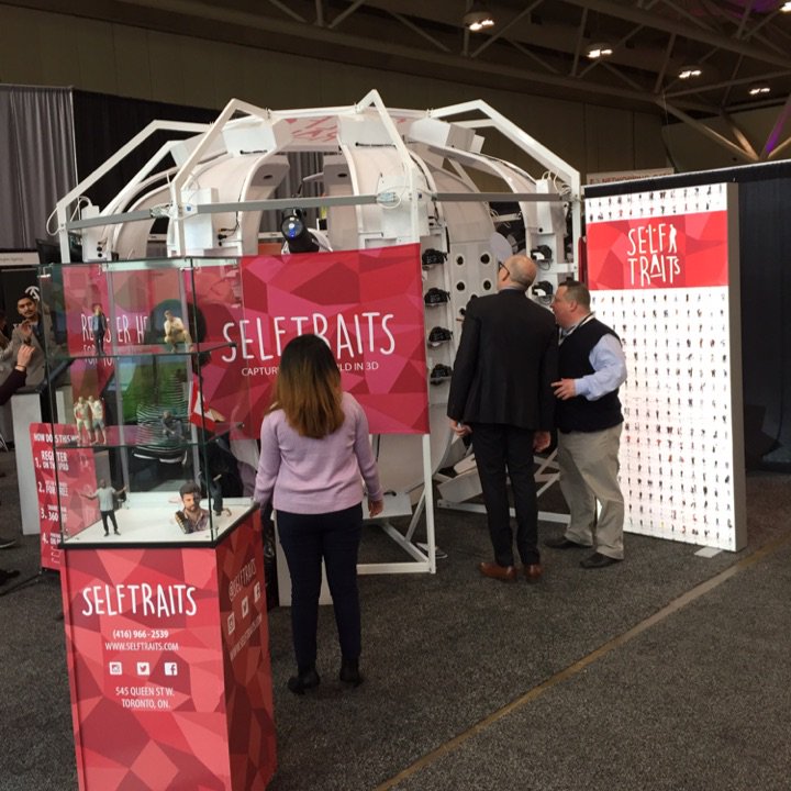 Sculptraits's tweet photo. Stop by booth 602 @selftraits 8th &amp; 9th @Dx3Canada to get 3D Scanned for a chance to win your own 3DFigurine #Dx32017 https://t.co/dSTTcp0Jow