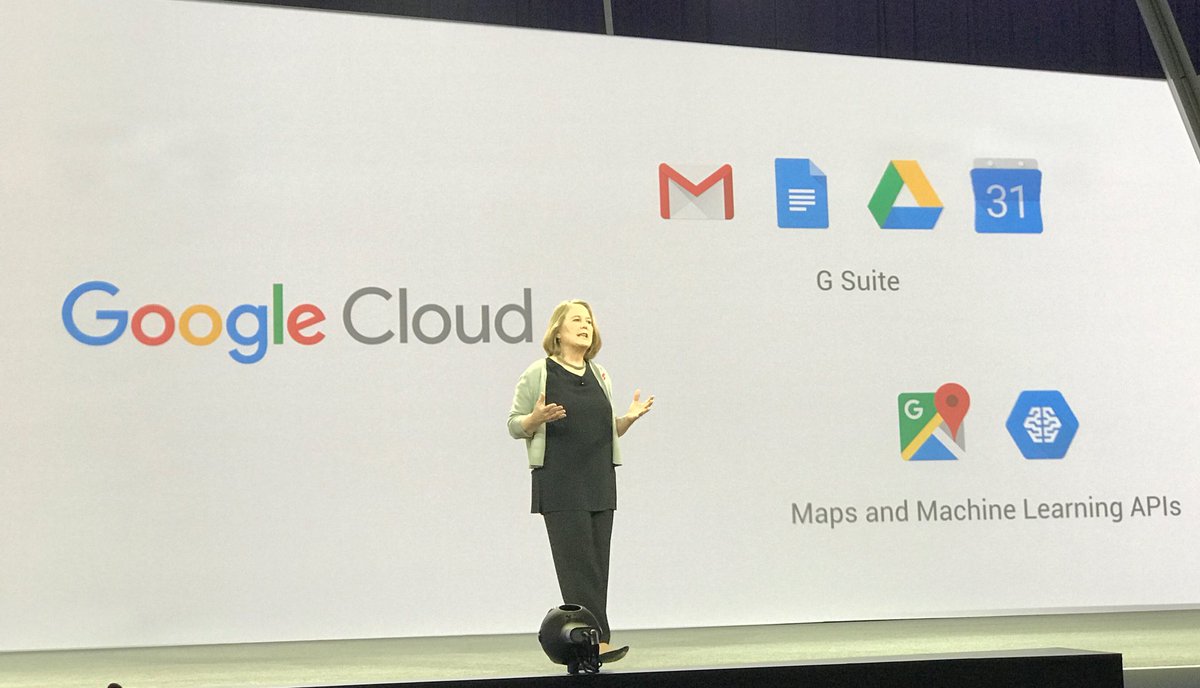Nice on #InternationalWomensDay that the head of Google Cloud is a woman &amp; opening #GoogleNext17