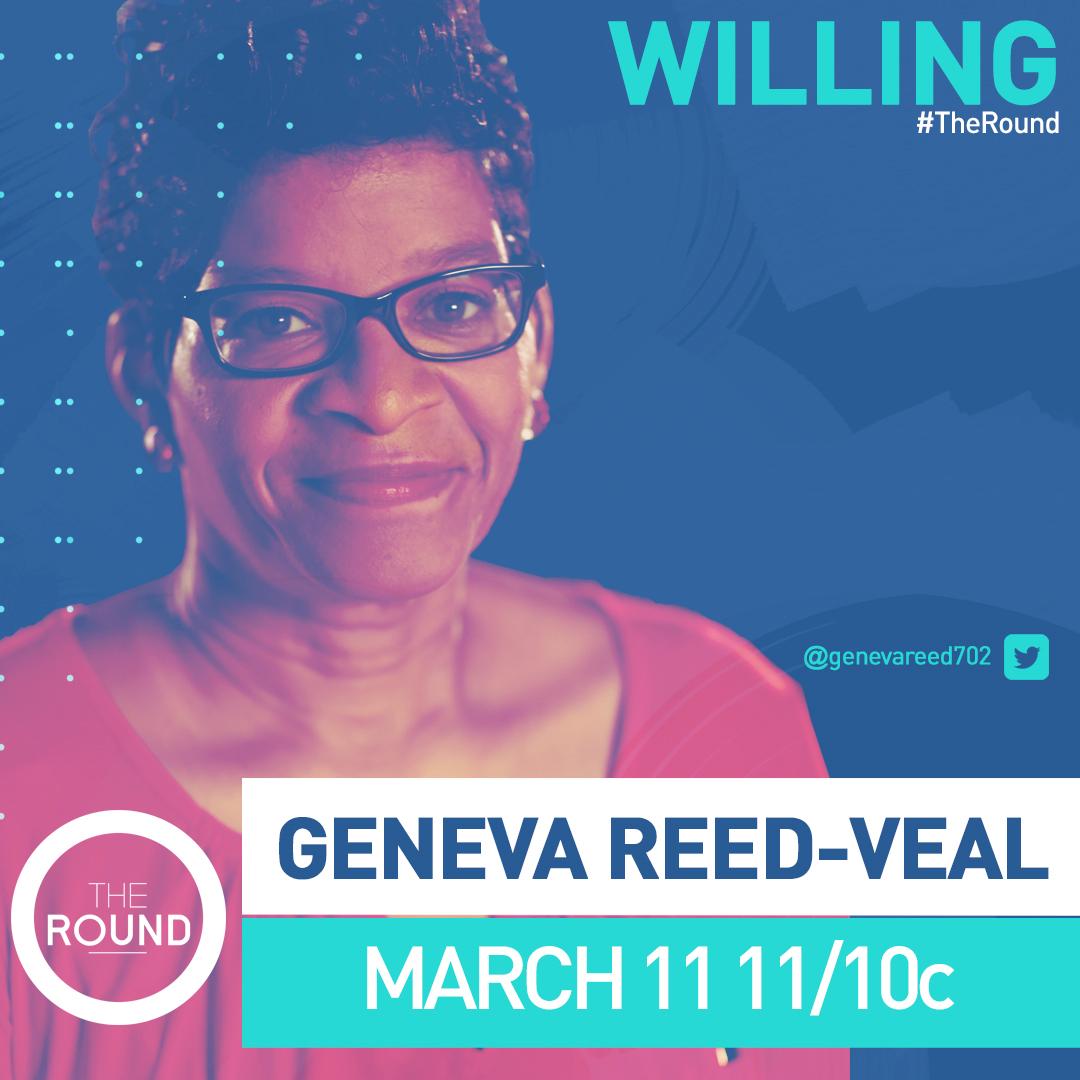 BET's tweet image. The powerful  Geneva Reed-Veal will be speaking on being Willing on #TheRound this Saturday! You will get your blessing!