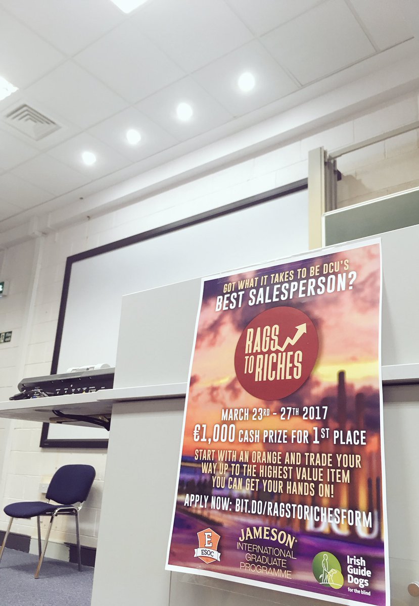 Hopefully this won't distract students too much from their lectures at <a href="/DCUBS/">DCUBS</a> @DublinCityUni. Pumped for this with <a href="/esocdcu/">Enterprise Society</a>.