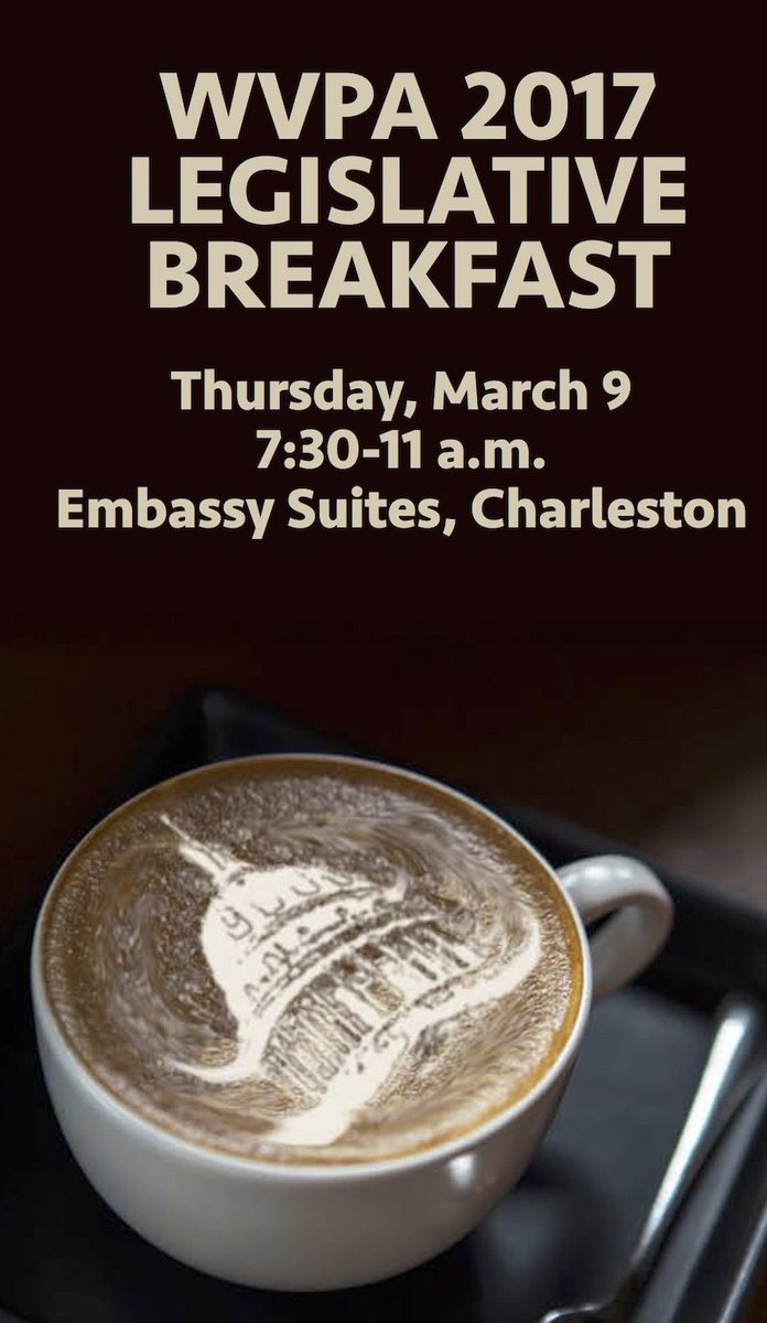 The WVPA is providing complimentary parking in the Embassy Suites garage for Thursday morning's Legislative Breakfast.
<a href="/wvhouse/">WV House</a> <a href="/wvsenate/">WV Senate</a>