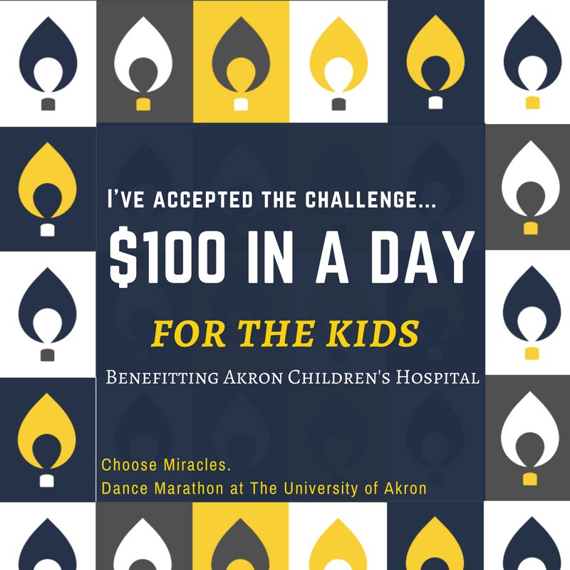 DMUAkron's tweet photo. Join the #100inaday challenge! Change your profile pictures to raise awareness and get people informed about our awesome cause! #4KFTK https://t.co/xvCQoQaYN8
