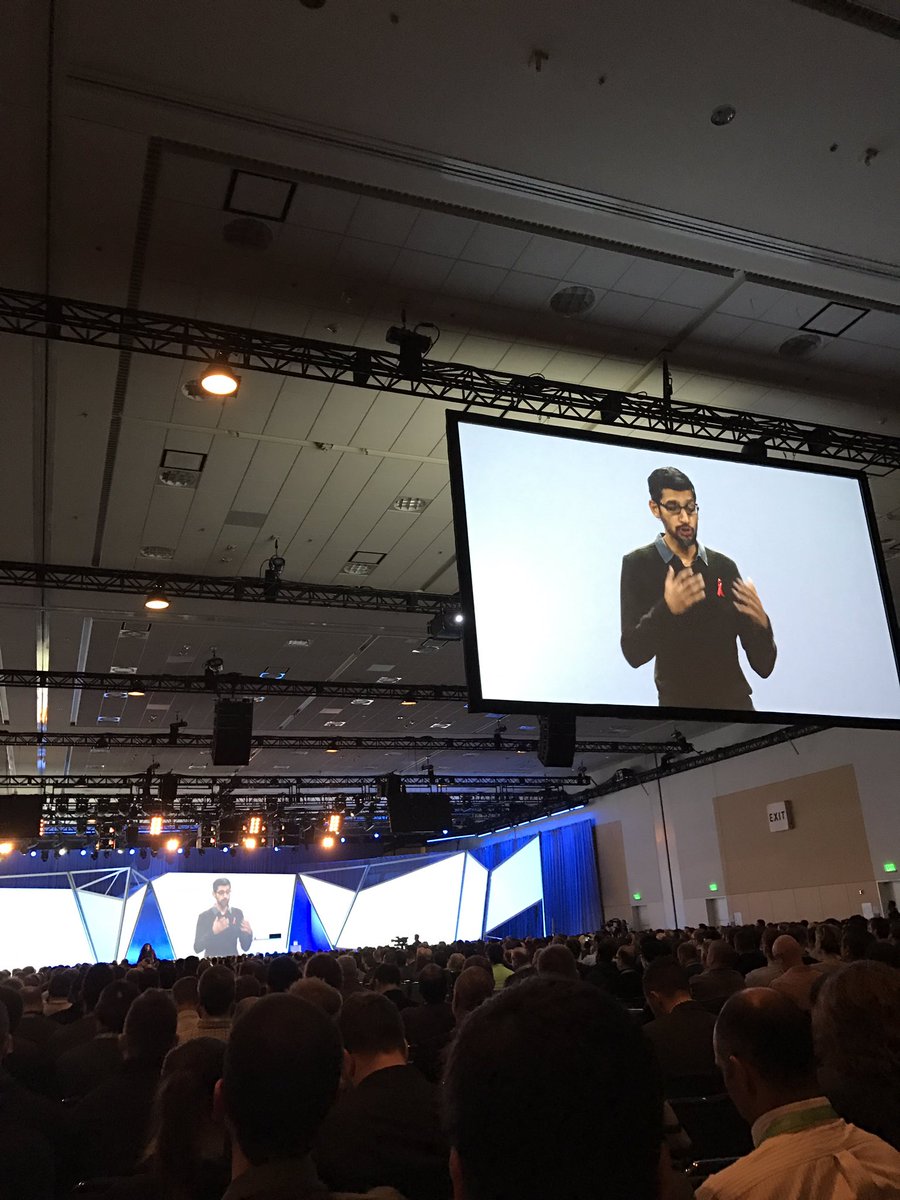 jackierolando's tweet photo. Listening to Google CEO, Sundar Pichai at #GoogleNext17 https://t.co/2EtagVDK6Y