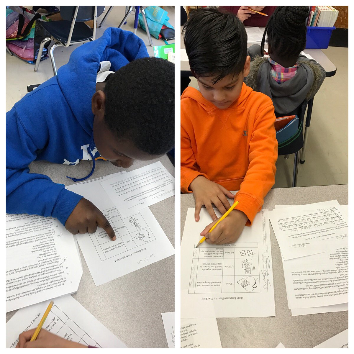 Students found out how their answers will be scored, and used that information to self-assess and improve their responses. #76Q