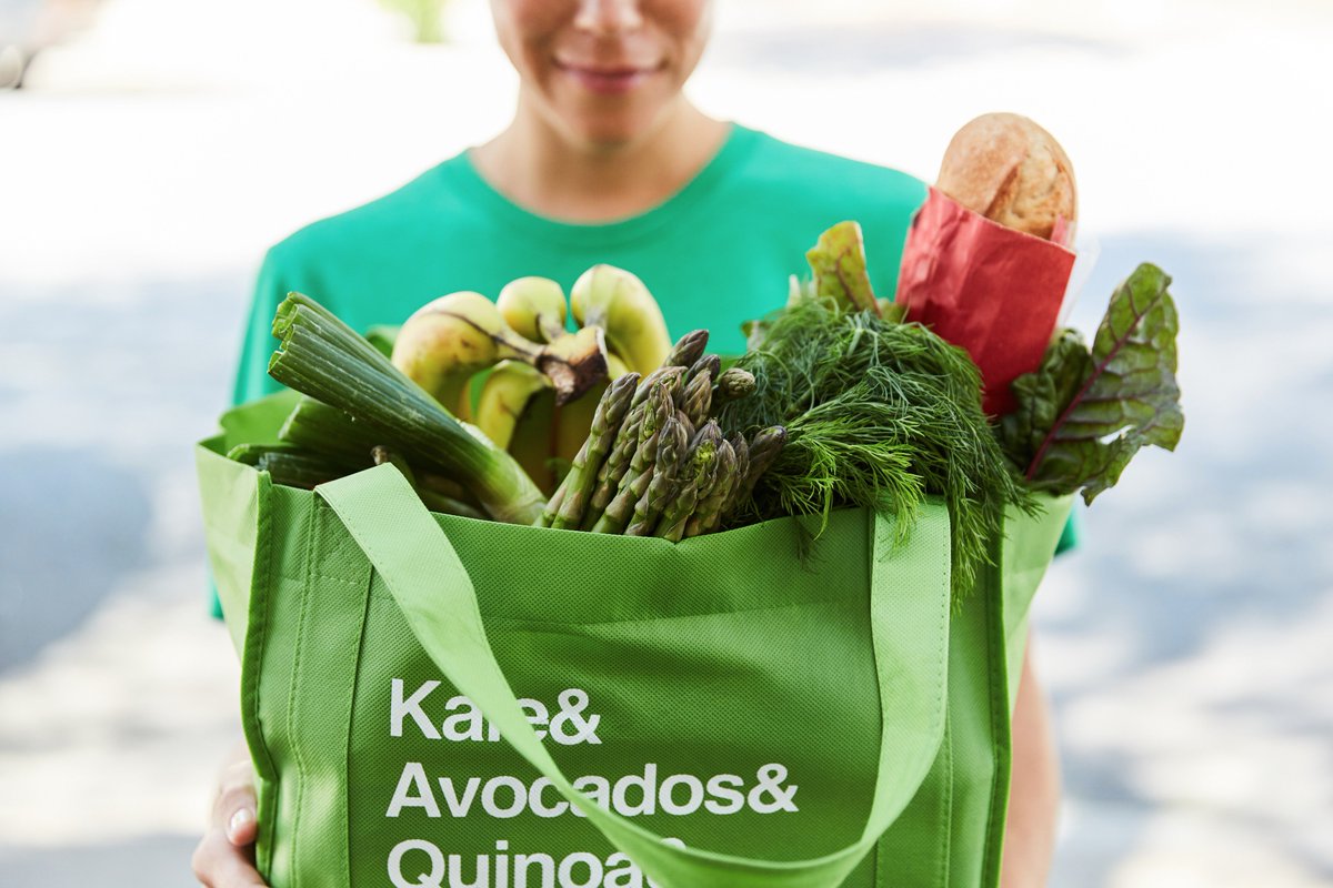 Instacart's tweet photo. We've raised $400M to grow Instacart!  https://t.co/c22oohBBsj https://t.co/qpThPNKl7Z