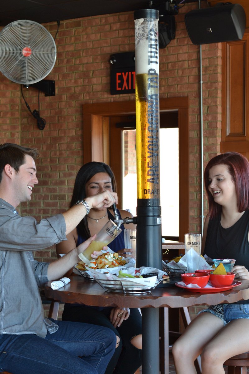 TABLETAP's tweet photo. Thirsty? Don't want to wait to be served? Serve yourself with the beverage of your choice using our 4 ft. beverage dispenser! https://t.co/T3T22gCd49