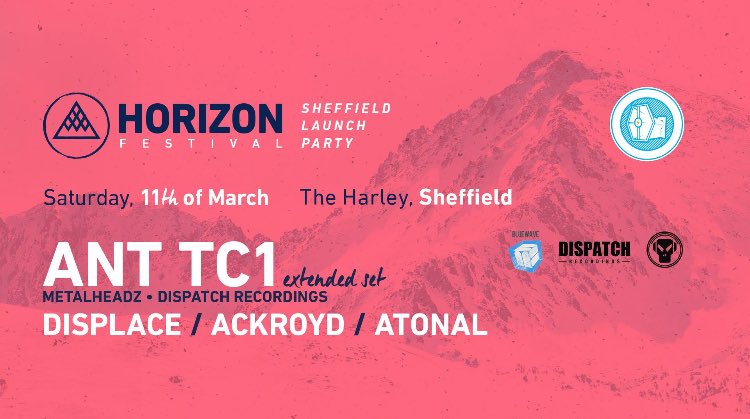 Bluewave x <a href="/horizonfestival/">Horizon Festival</a> w/ @dispatchrecs head honcho @AntTC1 this Saturday at <a href="/HarleySheffield/">The Harley Sheffield</a> 🔥🔥🔥