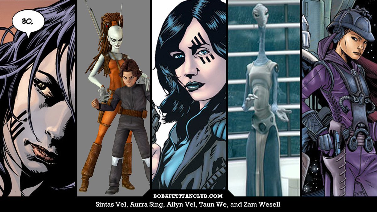 Happy #InternationalWomensDay and #GalacticWomensDay!

* #SintasVel
* #AurraSing
* #AilynVel 
* #TaunWe
* #ZamWesell

#BobaFett #StarWars