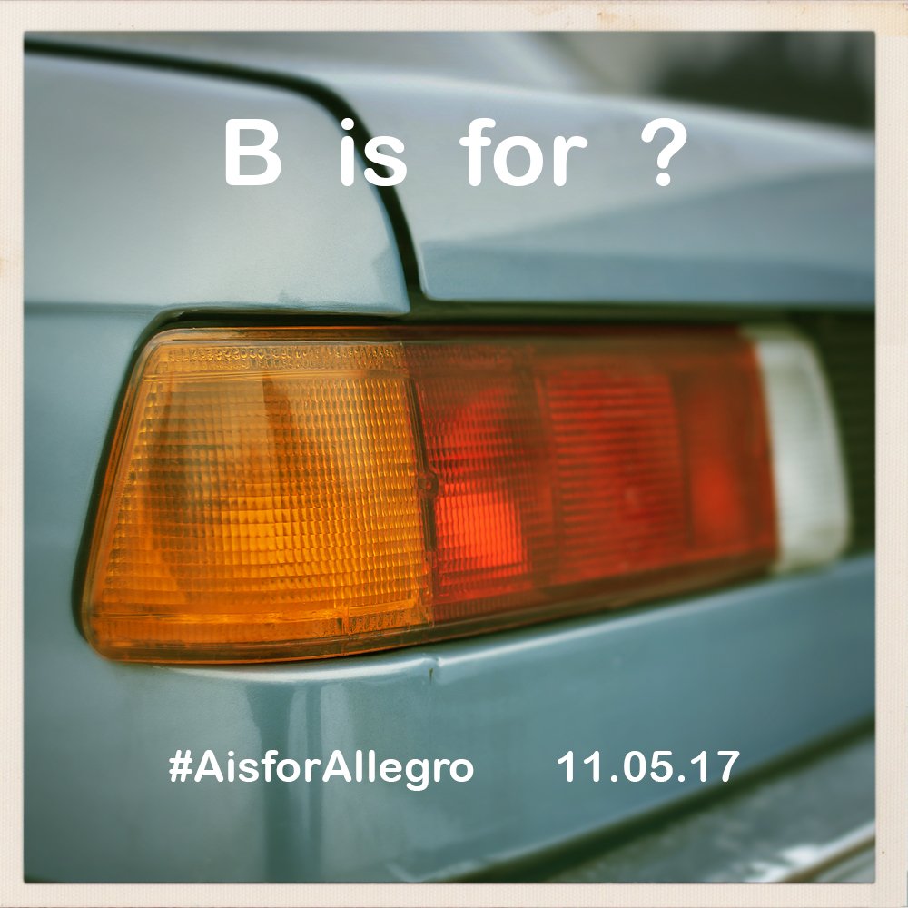 RoyMcCarthy's tweet photo. If #AisforAllegro 'B' must be for ...? https://t.co/aaQzuvnrae