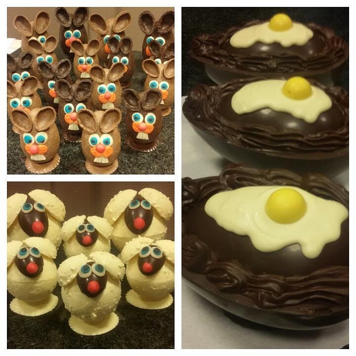 Wat doen we met regenachtig weer. Lekker bezig zijn met chocolade.
