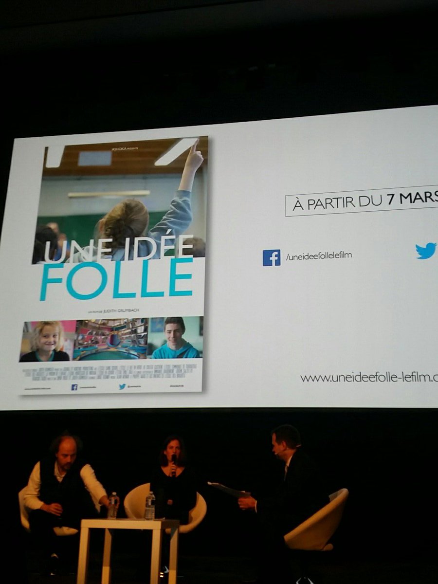 's tweet image. Projection du film #UneIdéeFolle à @EduSpotFrance : une ode à l'action, à la recherche de solutions éducatives. BRAVO !