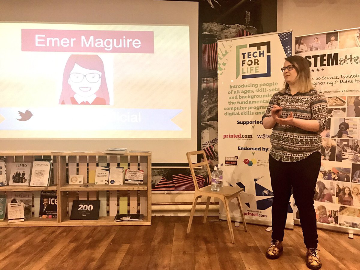 MandyCharlton's tweet photo. Time for our main speaker @EmerMofficial #InternationalWomensDay #LeadingLadiesInSTEM https://t.co/SWJOthngLk