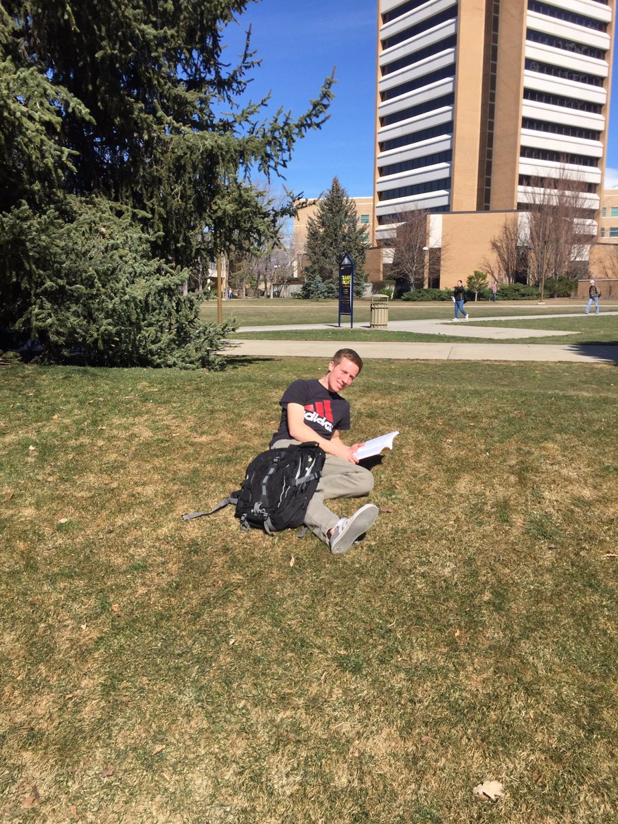 CosyBurnett's tweet photo. Dallin Olsen a freshman at BYU enjoys a day out in the sun. #comms321 https://t.co/NVtqIwXLN1