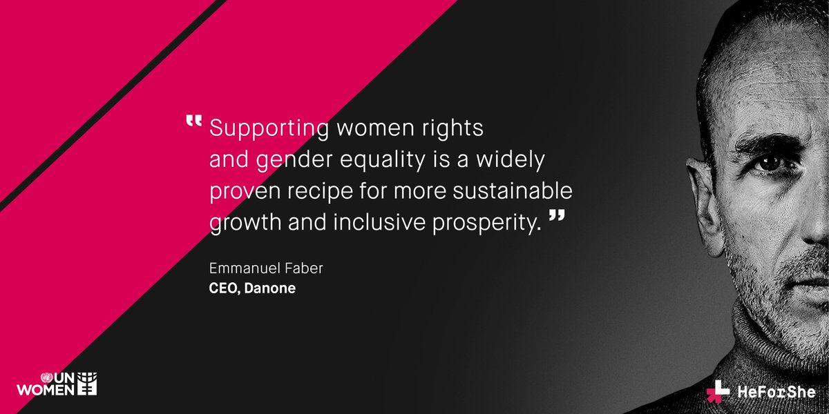 HeForShe's tweet photo. Emmanuel Faber, Global CEO of @Danone, commits to implementing a gender neutral paid parental leave policy as #HeForShe #ThematicChampion. https://t.co/ImeZWQRJCK