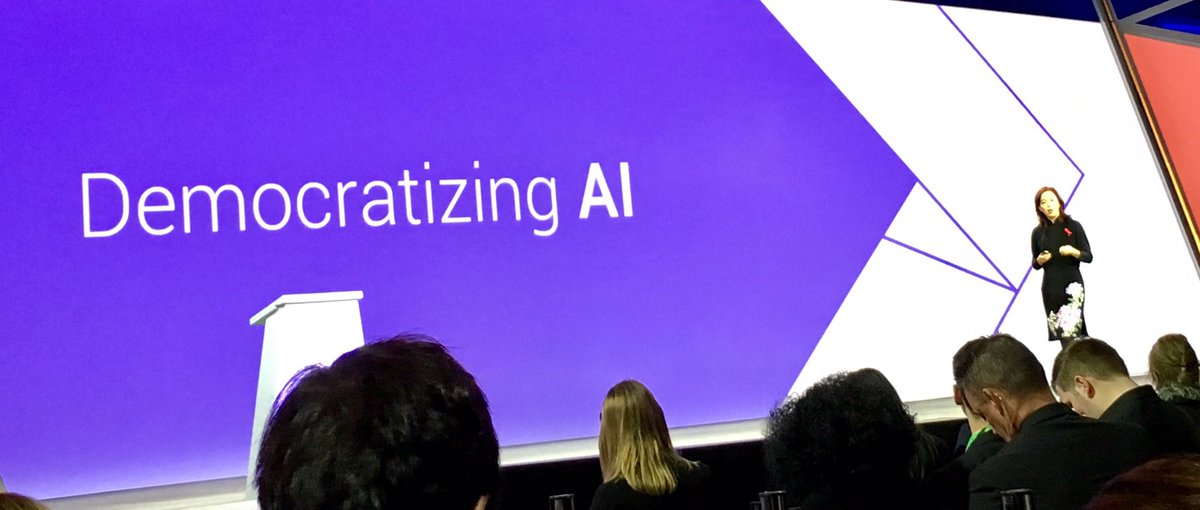cteo_here4good's tweet photo. Google wants to democratise AI - yes! Make it accessible for all 👍#GoogleNext17AR #GoogleNext17 #AI https://t.co/x0TiGilr6v