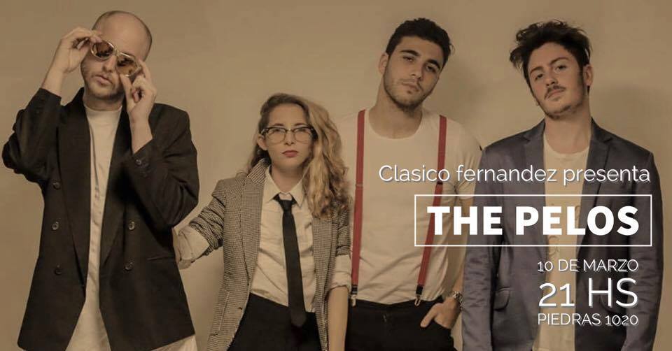 .<a href="/ThePelos/">The Pelos</a> banda finalista de <a href="/CaminoAbbeyRoad/">Camino a Abbey Road</a> 2016, se presentan en <a href="/clasicofernande/">Clasico Fernandez</a>
Viernes 10/MARZO - 21Hs
