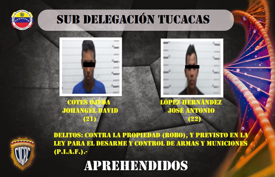 Falcon_Cicpc's tweet photo. #CICPCFALCON @cicpctucacas DETUVO DOS SUJETOS POR LOS DELITOS ROBO Y P.I.A.F., EN LAS LAPAS. MCPIO SILVA @DouglasRicoVzla @darwincicpc https://t.co/EVviN9zCAJ
