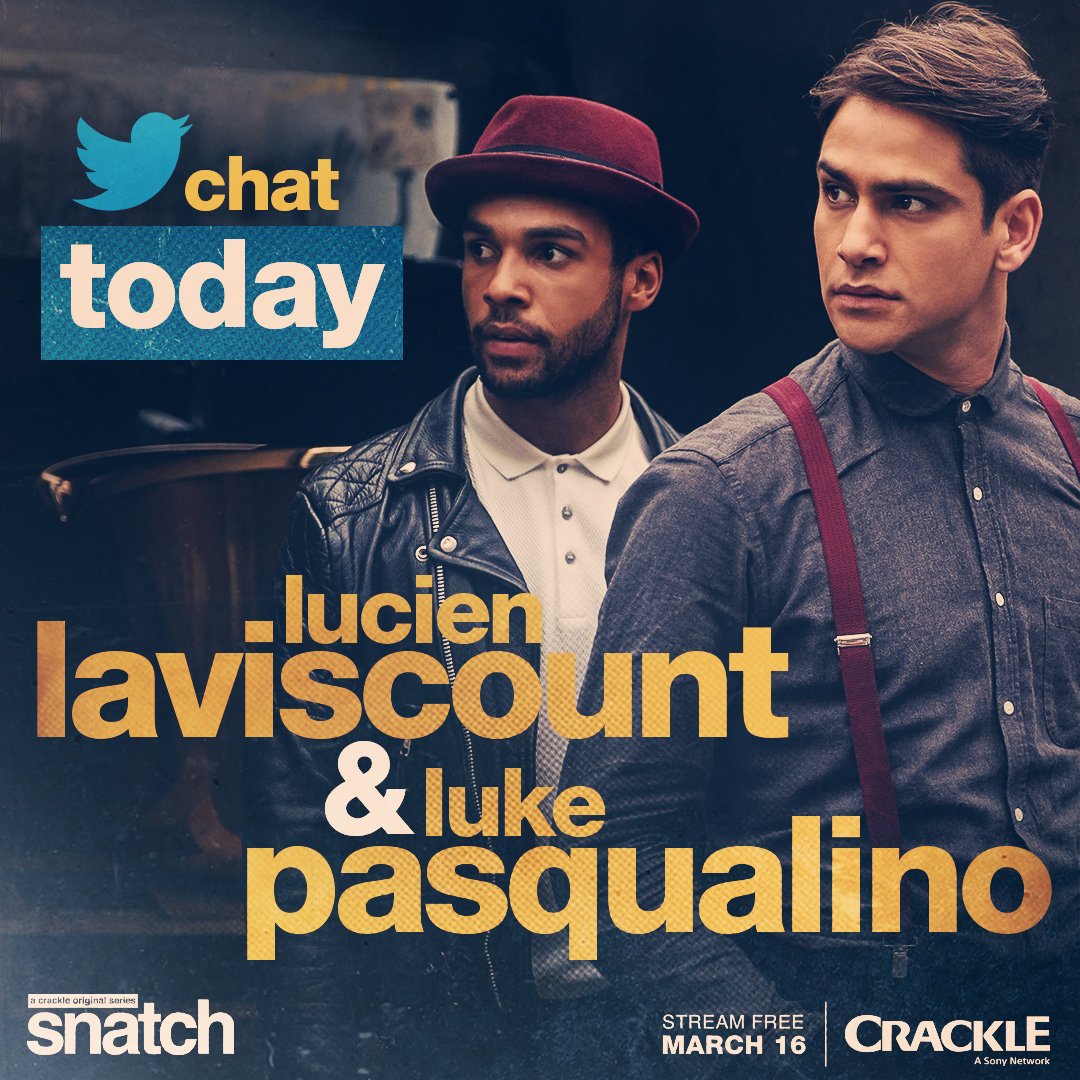 Surprise! #SnatchTV stars @ItsLucien & @lucapasqualino are taking your questions today on Twitter—send tweets to @snatch!