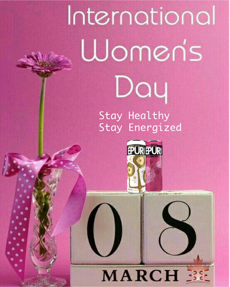 BurgundyEnergy's tweet photo. Happy #InternationalWomensDay Stay #energized &amp; #healthy with #Epuri https://t.co/4RrICEiyIY