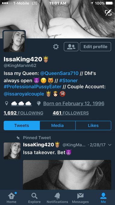Don't forget to follow us on our personal accounts 💯👍🏼  👸🏻: @QueenSara710  🤴🏽: @KingMarvin62  #IssaRoyalCouple<a href="/tag/issaroyalcouple"class="tags"><span>#issaroyalcouple</span></a>