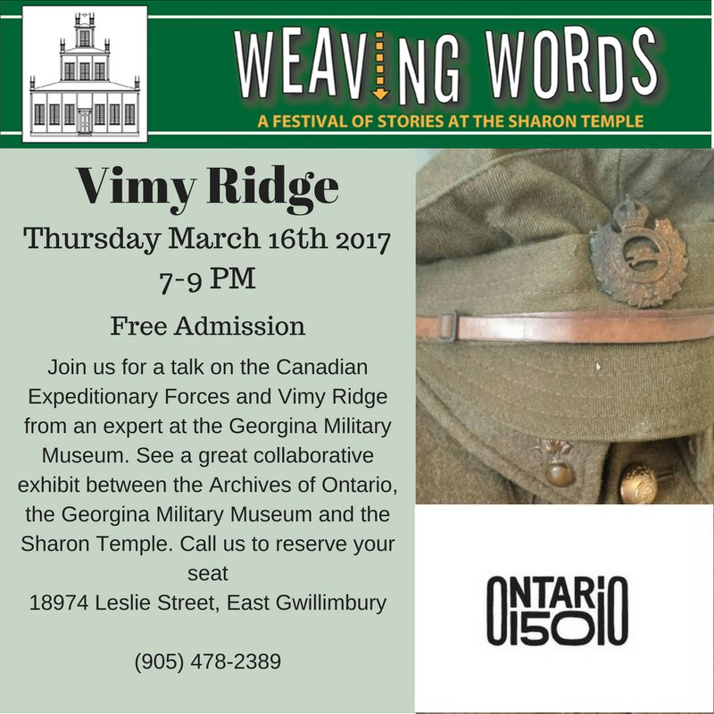 _weavingwords's tweet photo. Join us for a talk featuring an expert on the Canadian Expeditionary Forces  during the battle of Vimy Ridge. Thur March 16 2017 from 7-9pm https://t.co/TEn5dU0g7e