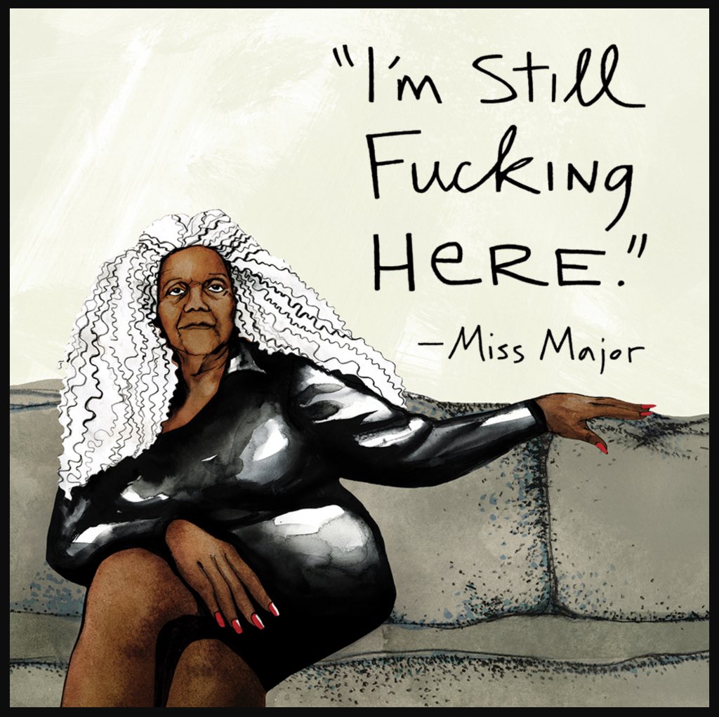 janetmock's tweet photo. On #InternationalWomensDay I center Muva of our Movement, Miss Major Griffin-Gracy, who still kicks ass &amp; does the work! #girlslikeus #twoc https://t.co/klTbJLc6iU