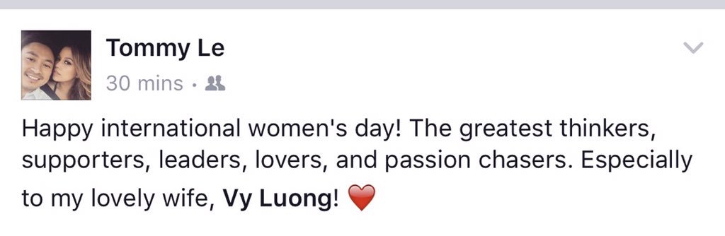 _vyluong's tweet photo. Feeling the love. Happy #InternationalWomensDay https://t.co/WoWZGO8mbd