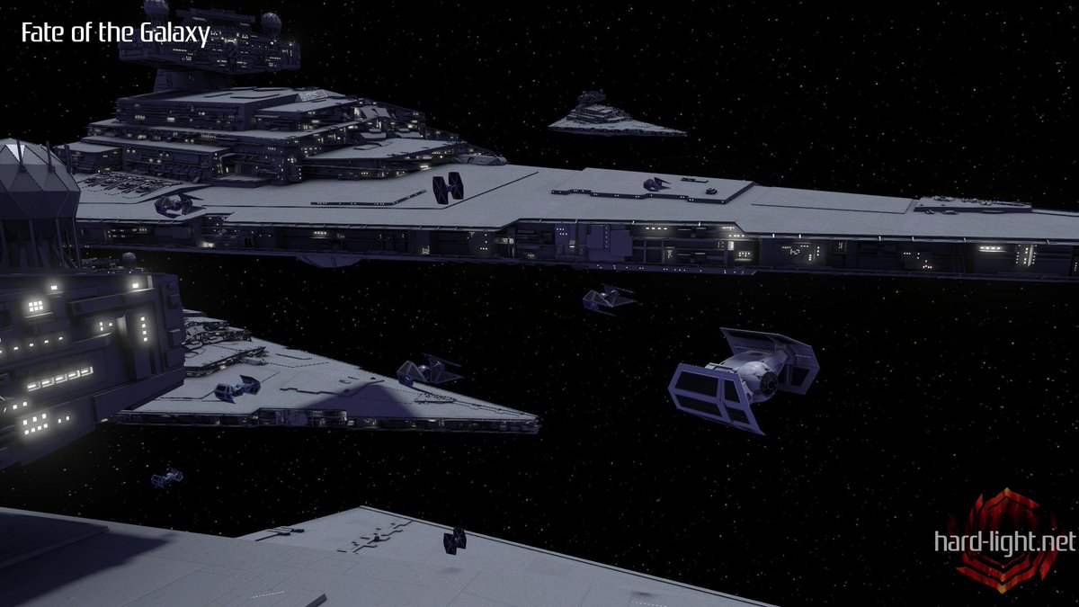 HardLightPro's tweet image. The Imperial starfleet assembles in Fate of the Galaxy, a Star Wars TC for FreeSpace Open! #freespace #freespaceopen #StarWars #spacesim