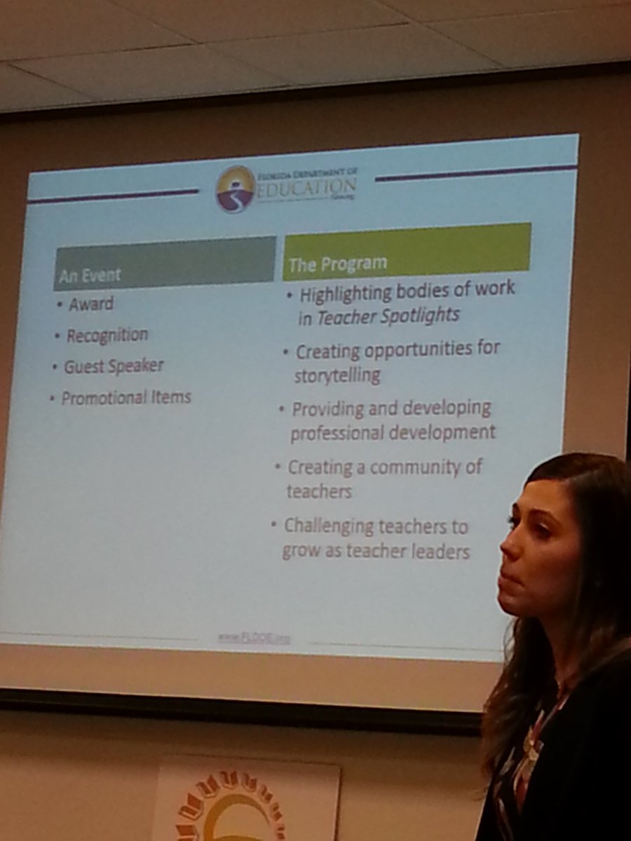 FUTURES_Inc's tweet photo. Learning about challenging teachers to grow as teacher leaders from @kellyzunkiewicz at @FlaEduFoundtns spring meeting #flmakeitcount https://t.co/vBn6ZTMYpg