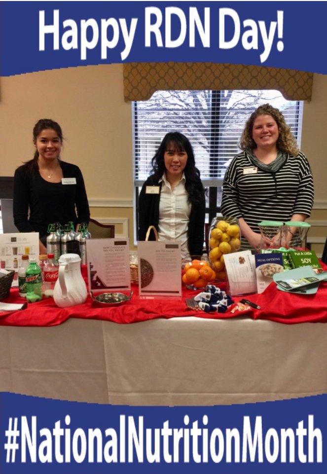 MorrisonLiving's tweet photo. Happy #RDDay to Jynessa Brosier Dietetic Intern, Dao Tran and Dana Lutz RD "We serve to provide color in our resident's lives." #RDSpotlight https://t.co/crVvYjVGlp