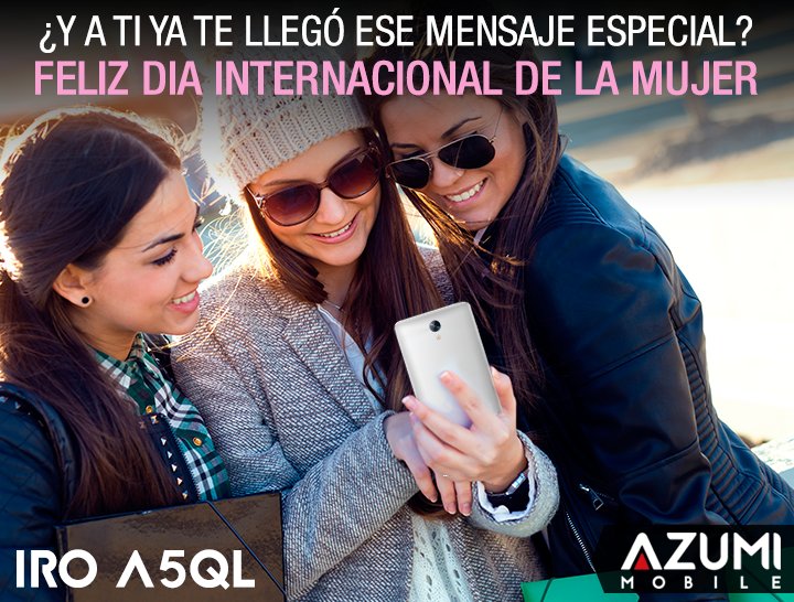 #AzumiChile les desea a todas un muy feliz día.
 Que sea un día lleno de amor y respeto.

 #FelizDiaInternacionalDeLaMujer #Azumimobile