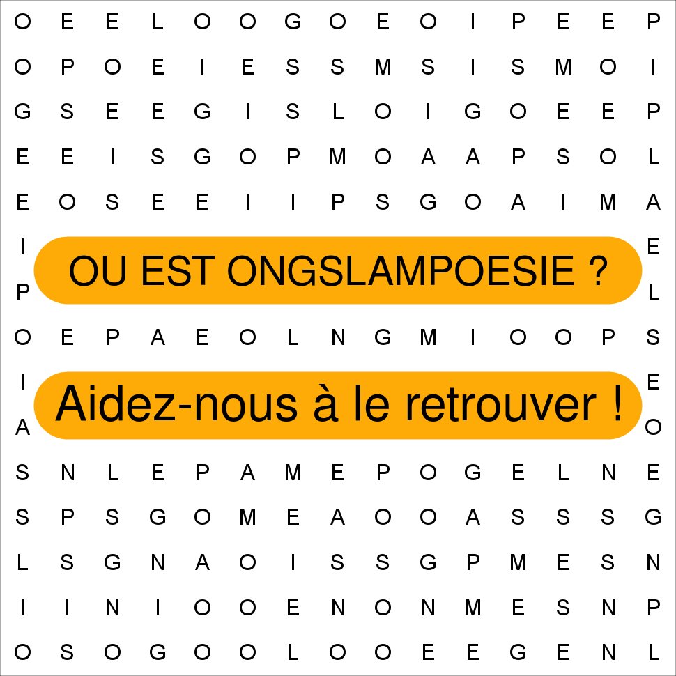 MotPerdu's tweet photo. @Ongslampoesie Bonjour ! Merci de me suivre, as-tu réussi à te retrouver ? https://t.co/46iNZ8rFqN #motperdu https://t.co/5kjXBfoyZf