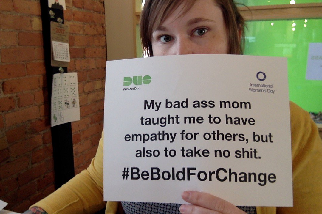 chelbot5000's tweet photo. .@rube627 taught me what a strong woman is. #BeBoldForChange https://t.co/VkDQU71eNg