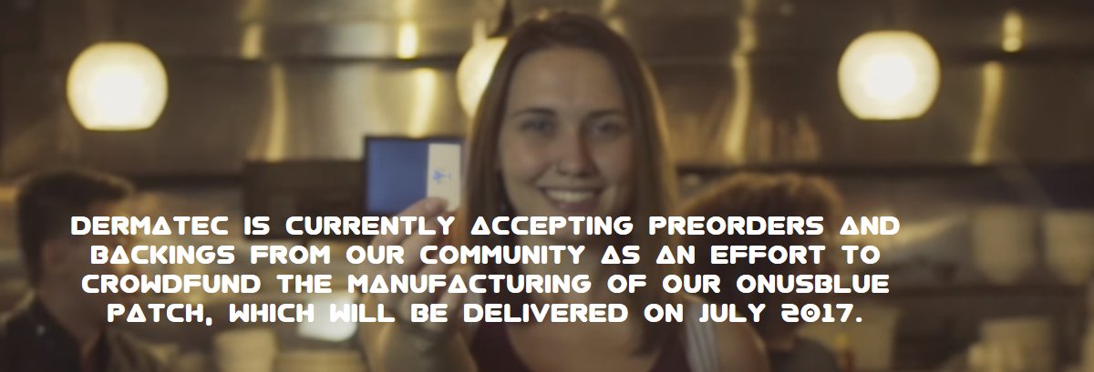 ONUSpatch's tweet image. Follow this link to Derma-Tec's shop which features multiple packages including the #ONUSBlue patch: derma-tec.com/shop.html