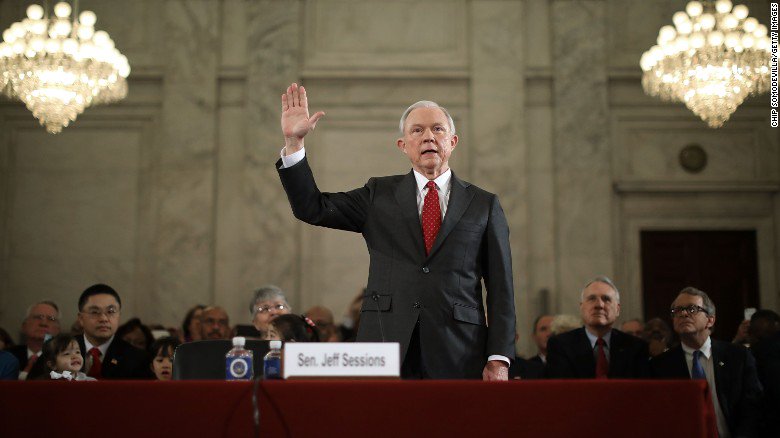 CNN's tweet photo. A slight majority of US voters think AG Jeff Sessions lied under oath and should resign, according to a new poll https://t.co/1r1ibYAVZQ https://t.co/7HSuPSuBXo