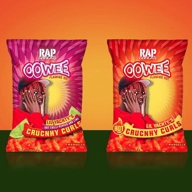 GAFollowers's tweet photo. Lil Yachty now has his own bag of chips by Rap Snacks called, "Hot Crunchy Curls". https://t.co/5zjGmgNxTF