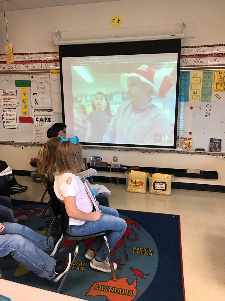 ghodgesdiboll's tweet photo. Skyping with our Illinois friends!!! @ghodgesdiboll @ElemJacks @kmjdover @DISDTech https://t.co/Ob9PuCOZzY