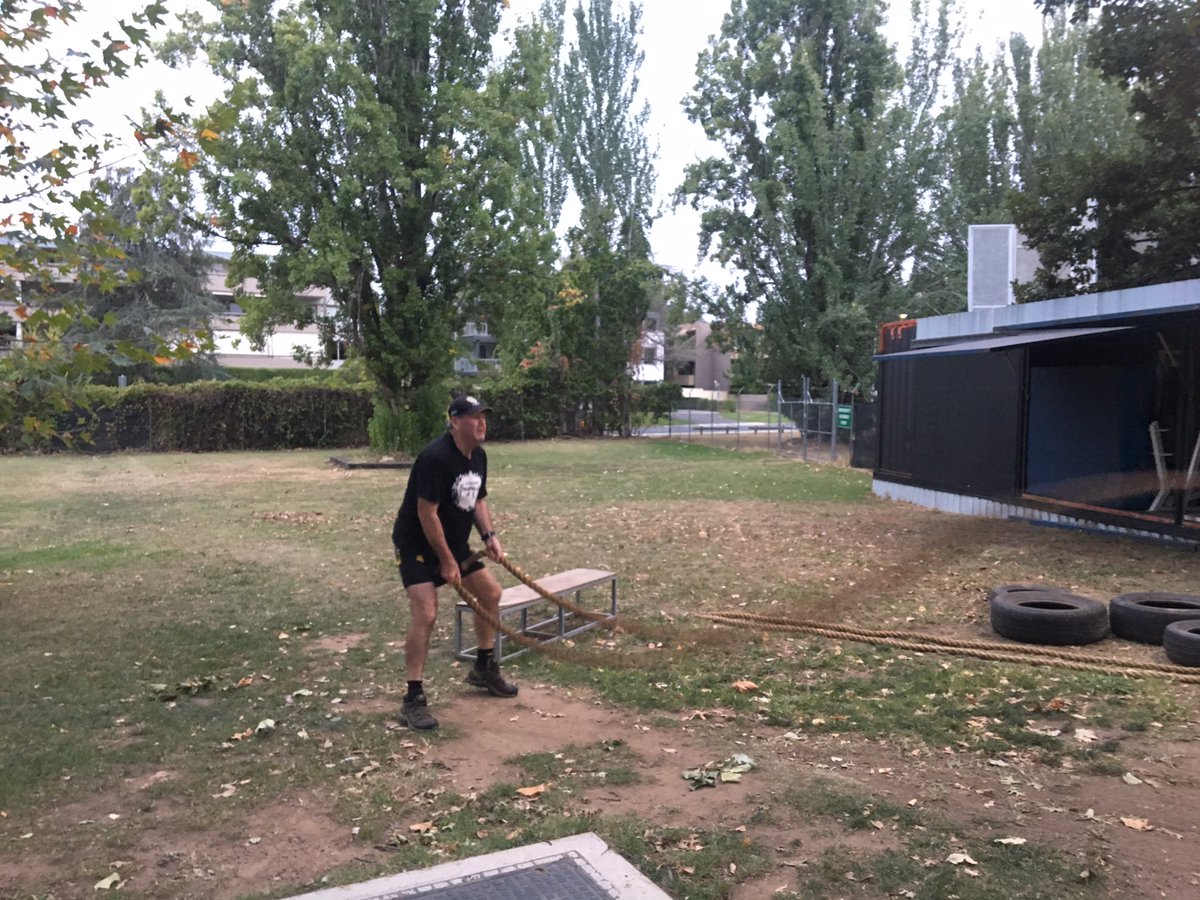 On the ropes this morning 😬23 days till Kokoda and raising funds for respite care through the <a href="/rickystuartorg/">Ricky Stuart Org.</a>