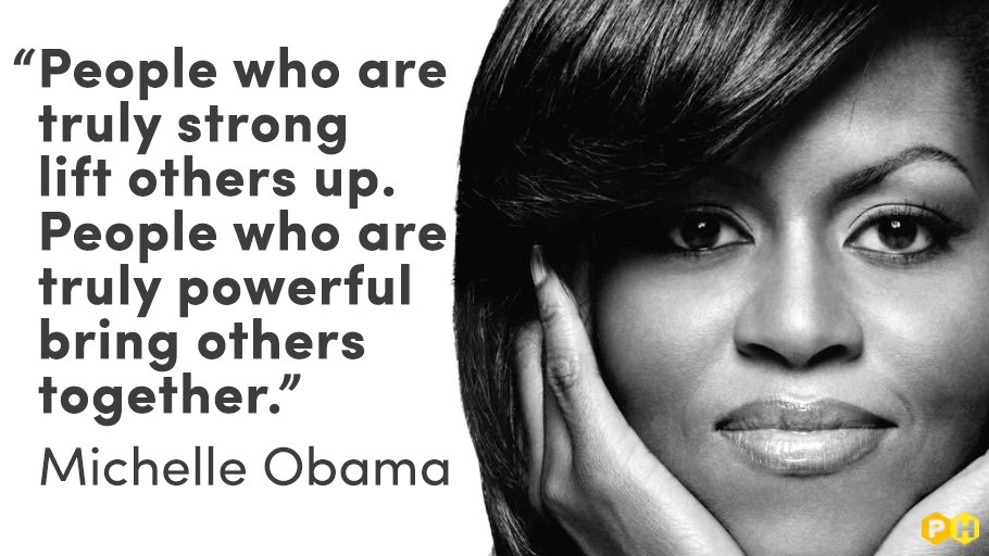 TheProgressHive's tweet photo. True strength. @MichelleObama #InternationalWomensDay https://t.co/HWHpdVHD8X