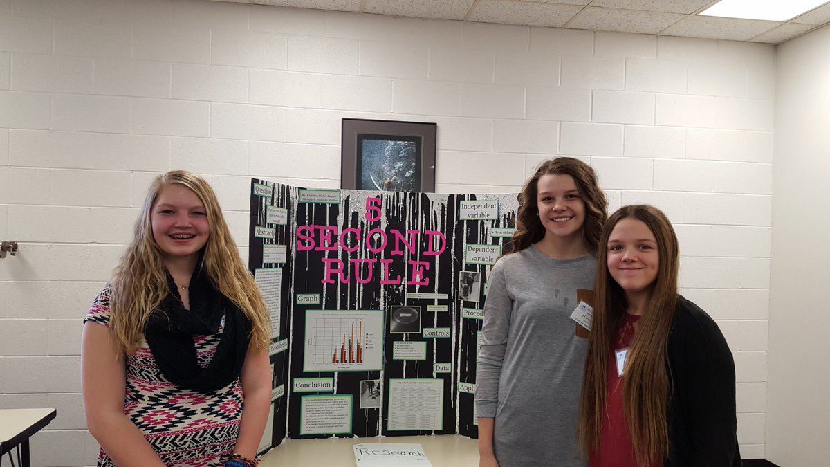 This great group of girls won honorable mention at todays AEA Regional Science Fair! Congrats girls! #2020HowardWinn