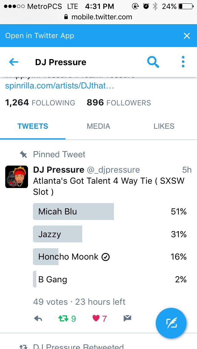 HonchoMoonk's tweet photo. @_djpressure go vote nowwwww https://t.co/K1WU1WkOiy