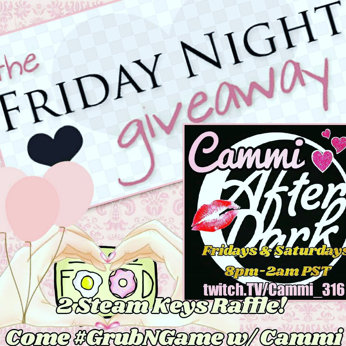 Miss Cammi 3:16 (@misscammi316) on Twitter photo This Friday!!! #Giveaways #Steam #TeamEmmmmsie starting @ 8pm PST #CammiAfterDark <a href="/TwitchKittens/">TwitchKittens</a> #SupportSmallStreamers @TeamEmmmmsie 🍣 This Friday!!! #Giveaways #Steam #TeamEmmmmsie starting @ 8pm PST #CammiAfterDark <a href="/TwitchKittens/">TwitchKittens</a> #SupportSmallStreamers @TeamEmmmmsie 🍣