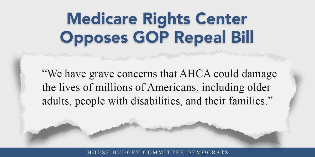 HouseBudgetDems's tweet photo. .@MedicareRights opposes GOP #PayMoreForLess bill – https://t.co/243DgnwXc8 https://t.co/Va6Fw15GMS