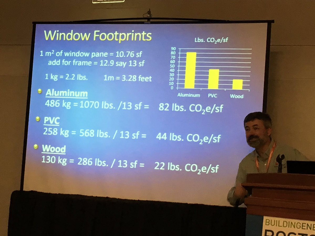 greenerjsa's tweet photo. Windows matter in embodied #carbon. #be17 @GreenStructure https://t.co/N5rigULhXz