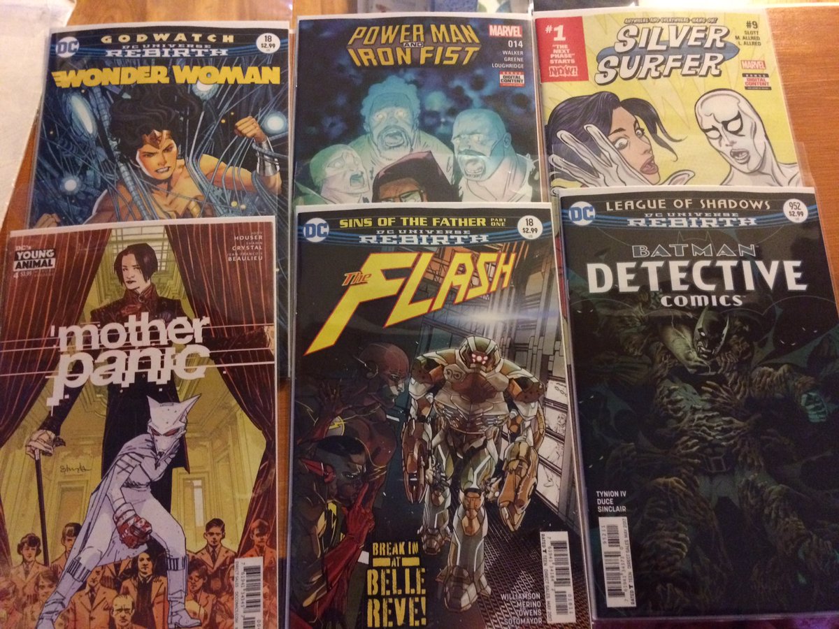 l3readspread's tweet photo. #NCBD #WonderWoman #PMIF #SilverSurfer #MotherPanic #TheFlash #DectectiveComics #pulllist #dccomics #Marvel https://t.co/nYE6oA0Wat