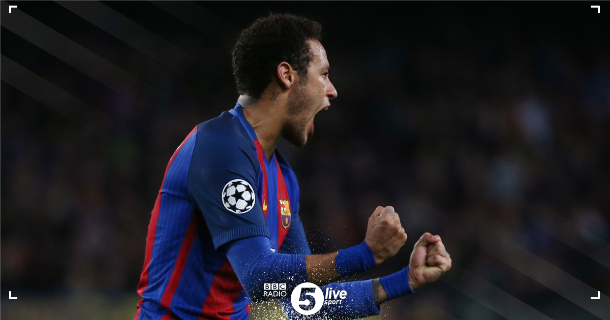 5liveSport's tweet image. UN. BE. LIEV. A. BLE!

A goal in the 5th minute of stoppage time.

Barcelona 6-1 PSG (6-5)

Unprecedented in #UCL history.

#FCBPSG
