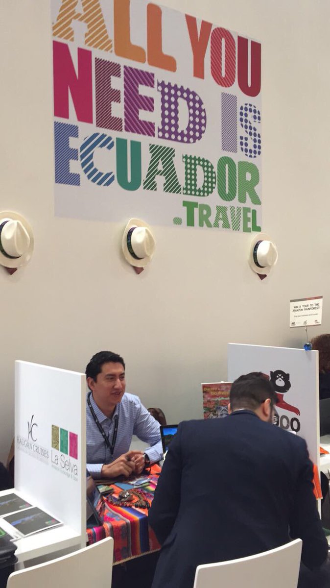 EcuaTravelTrade's tweet photo. Tourism professionals at the fair @ITB_Berlin attend the stand of Ecuador to know the country of the four worlds 🏔🐢🏖🗻 https://t.co/YLEv9cg99N