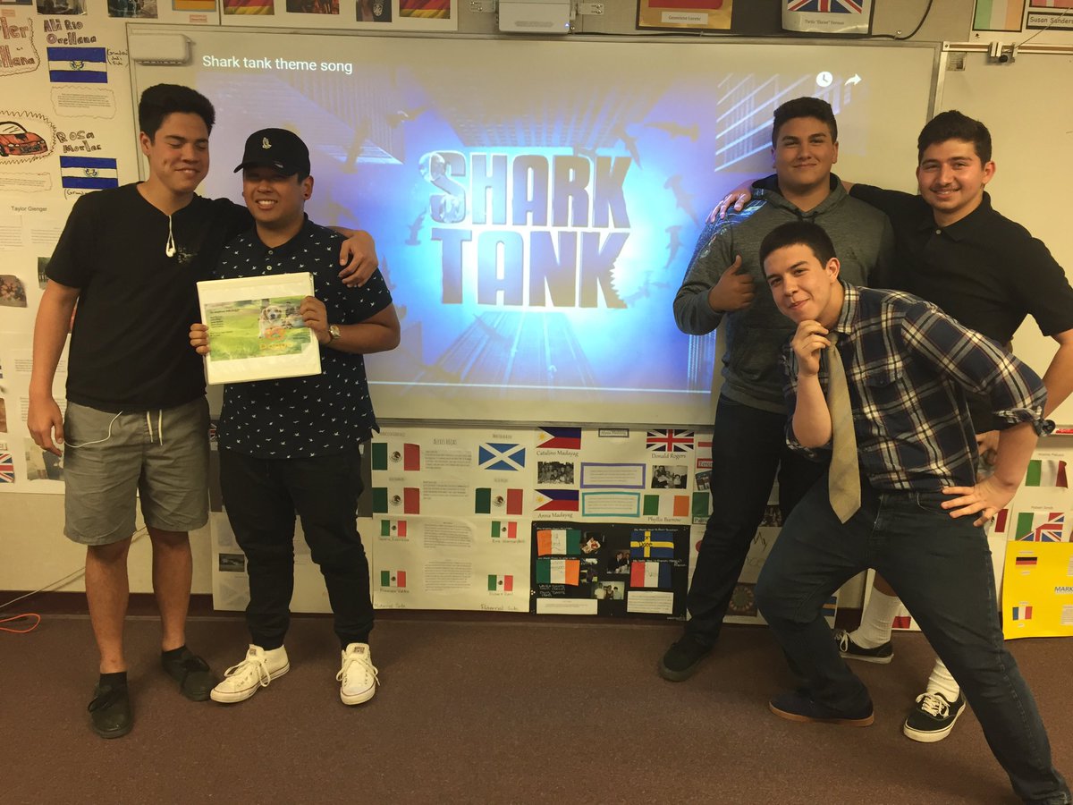 AurandBlueprint's tweet photo. Congrats to #sharktankchallenge teams Easy Hair and Doggo! Solid Presentations in Econ today. @svhspioneers @SimiHighUpdates #futuresharks https://t.co/qJPStRqhWS