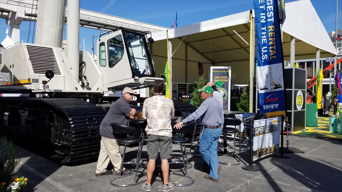 KTCFoundationGp's tweet photo. Day 2 @conexpoconagg #boothS5151 #kellytractorfoundationgroup #IMTdrills #LinkBeltCranes #conexpo2017 #ktcconexpo2017 #conexpo2017booths5151 https://t.co/w4TT23dw08