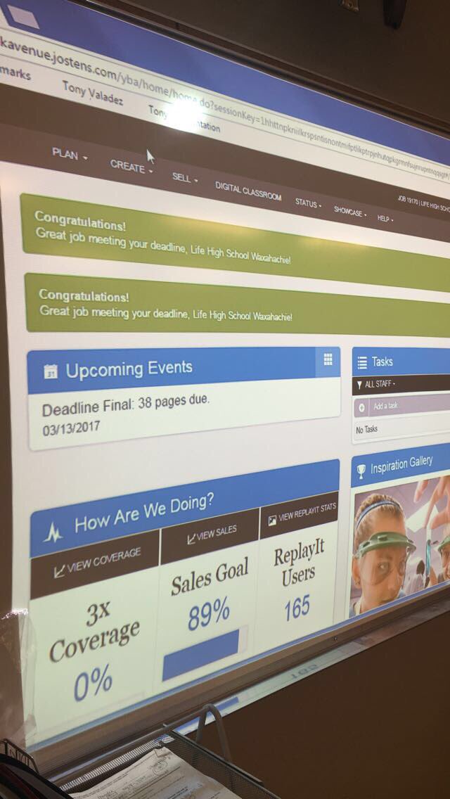 LifemustangY's tweet photo. The yearbook is finished!! Can't wait till we get them back in! It's all up to Jostens now. @jostons https://t.co/M575g5yC2I